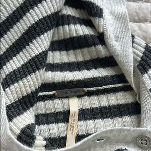 Free People Black and White Striped top